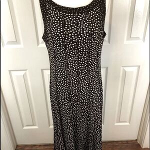 Perceptions maxi brown and white Polk a dot dress Size 14